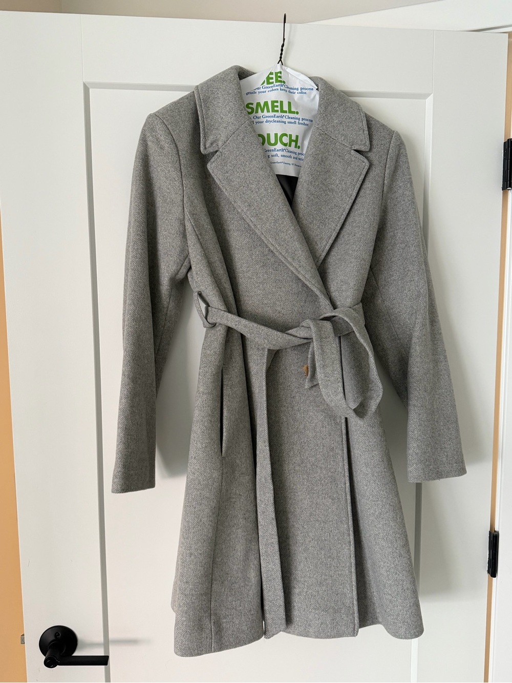 GAP Light Gray Wrap Trench Coat with Belt
